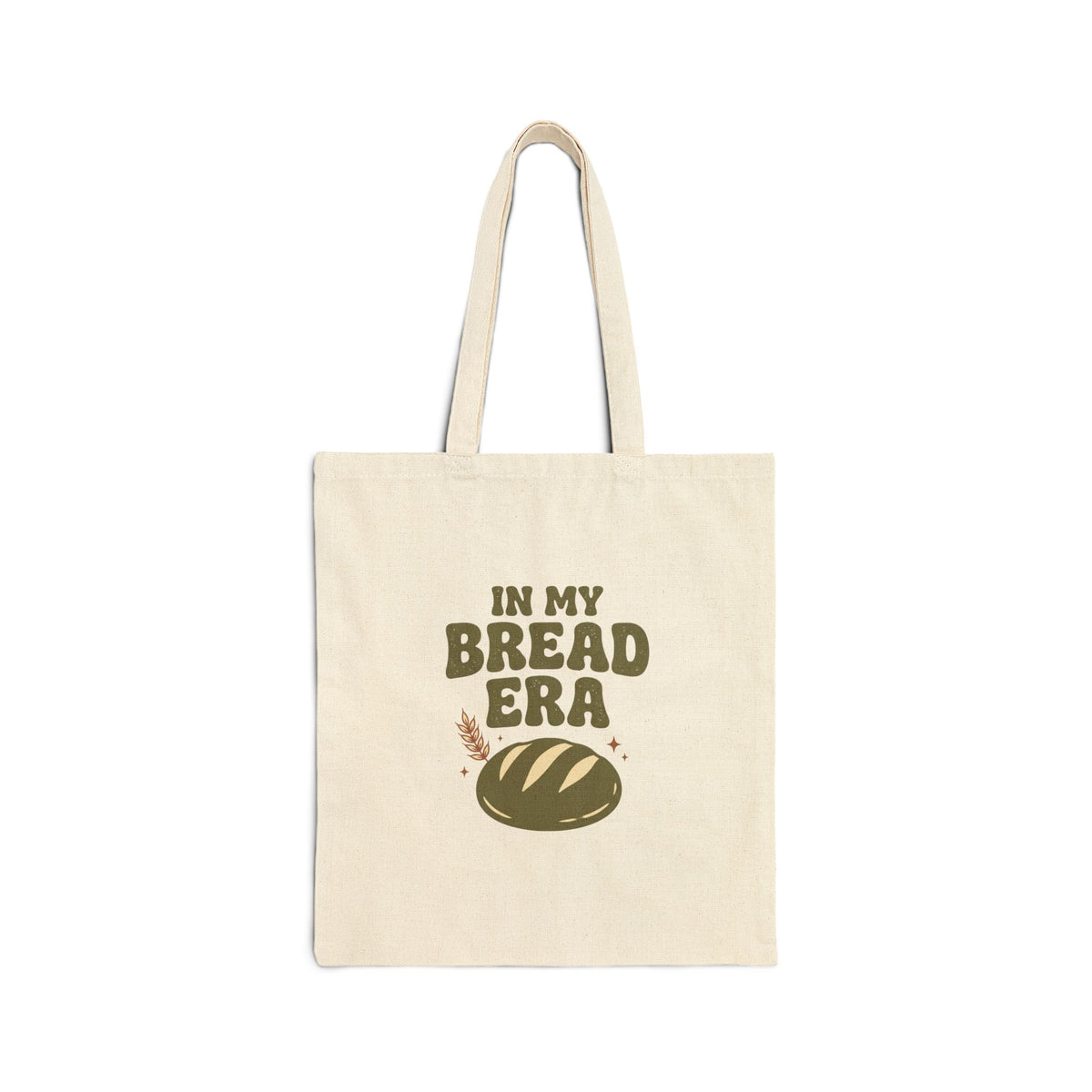 In My Bread Era Tote, Baking Humor Canvas Tote Bag